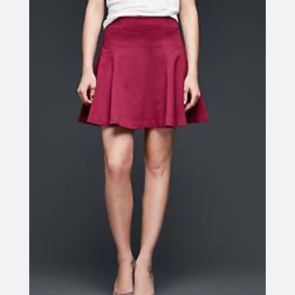 NWT idem ditto magenta satin mini a line skirt